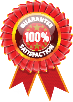 Royalty Free Clipart Image of a One Hundred Percent Guarantee