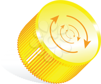 Royalty Free Clipart Image of a Plastic Bottle Cap