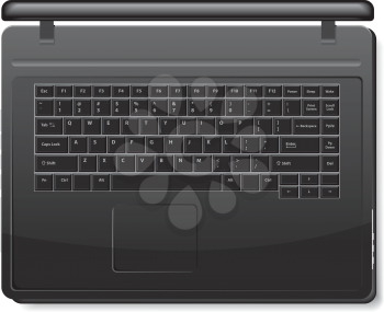 Royalty Free Clipart Image of a Laptop Keyboard