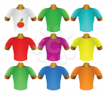 Multicolored T-shirts in a set