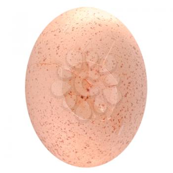 A cracked egg isolated over a white background