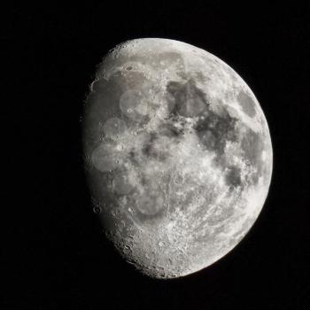 Waxing gibbous moon - high dynamic range HDR image