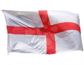 English flag of England, United Kingdom (UK) - isolated over white background