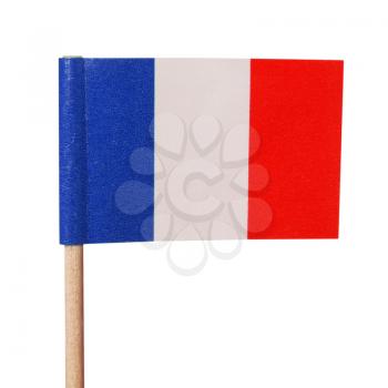 The national French flag of France (FR) - isolated over white background