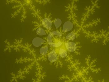 Yellow Mandelbrot set abstract fractal illustration useful as a background