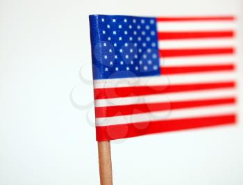 The national flag of the United States of America (USA) - selective focus