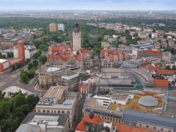 Aerial view of the city of Leipzig in Germany