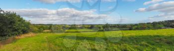 English countryside landscape in Tanworth in Arden Warwickshire England UK - High resolution wide panorama
