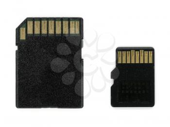 comparison of secure digital SD and micro SD memory cards for digital camera