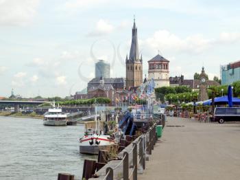 Duesseldorf panorama with river Rhein (Rhine), Germany