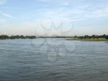 View of river Rhein (Rhine) in Duesseldorf, Germany