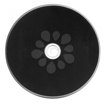Black CD or DVD isolated over white background
