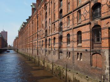HafenCity quarter in the district of Hamburg Mitte on the Elbe river island Grasbrook on former Hamburger Hafen (Port of Hamburg) in Hamburg, Germany