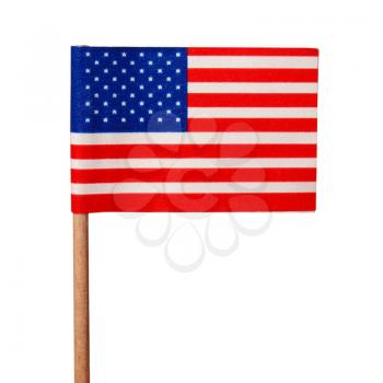 The national flag of the United States of America (USA) - isolated over white background