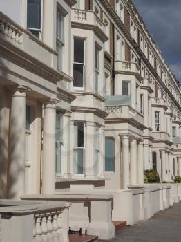 Row of Terraced Houses in London, UK