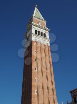 Campanile San Marco (meaning St Mark church steeple) in St Mark square in Venice, Italy