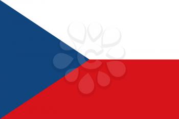 Flag of the Czech Republic - Proportions: 3:2 - Colours: Red, Blue, White