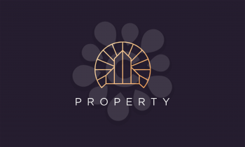 luxury and high-class property abstract logo design in a simple and modern style