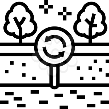 edaphotop ecosystem line icon vector. edaphotop ecosystem sign. isolated contour symbol black illustration