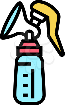 breast milk pump color icon vector. breast milk pump sign. isolated symbol illustration