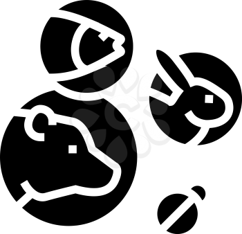 biodiversity and ecosystem glyph icon vector. biodiversity and ecosystem sign. isolated contour symbol black illustration