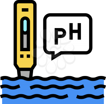 ph water color icon vector. ph water sign. isolated symbol illustration