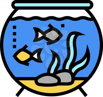 aquarium water color icon vector. aquarium water sign. isolated symbol illustration