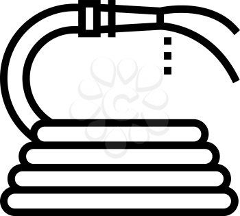 pouring from hose water line icon vector. pouring from hose water sign. isolated contour symbol black illustration