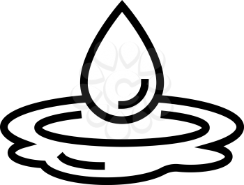 drop water line icon vector. drop water sign. isolated contour symbol black illustration