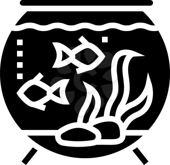 aquarium water glyph icon vector. aquarium water sign. isolated contour symbol black illustration