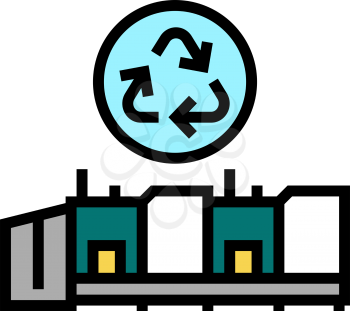 recycling textile machine color icon vector. recycling textile machine sign. isolated symbol illustration