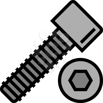socket head screw color icon vector. socket head screw sign. isolated symbol illustration