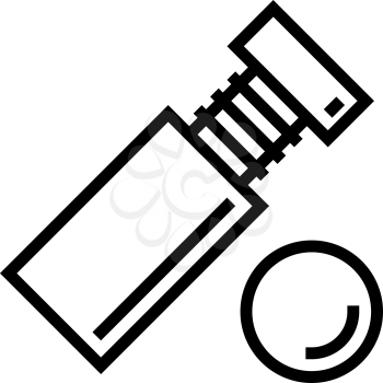 standoff screw line icon vector. standoff screw sign. isolated contour symbol black illustration