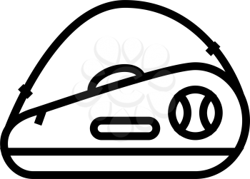 tennis bag line icon vector. tennis bag sign. isolated contour symbol black illustration