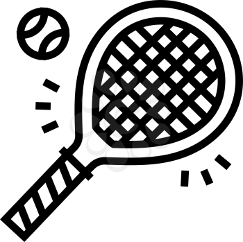 tennis sport game line icon vector. tennis sport game sign. isolated contour symbol black illustration