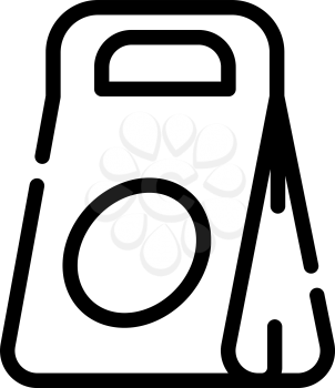 street food bag line icon vector. street food bag sign. isolated contour symbol black illustration