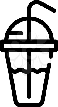 drink cocktail cup line icon vector. drink cocktail cup sign. isolated contour symbol black illustration