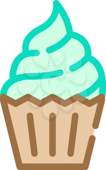 cake dessert color icon vector. cake dessert sign. isolated symbol illustration