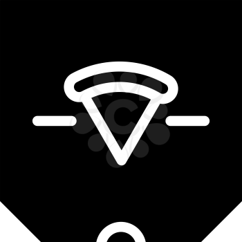 pizza box glyph icon vector. pizza box sign. isolated contour symbol black illustration