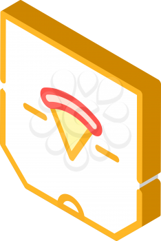 pizza box isometric icon vector. pizza box sign. isolated symbol illustration