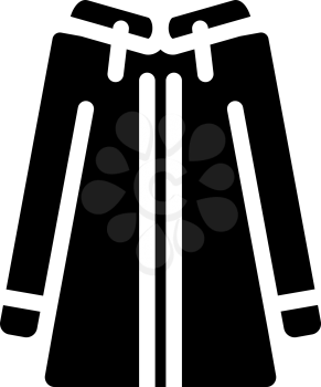 coat clothes waterproof glyph icon vector. coat clothes waterproof sign. isolated contour symbol black illustration