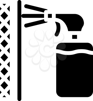 waterproof layer sprayer glyph icon vector. waterproof layer sprayer sign. isolated contour symbol black illustration