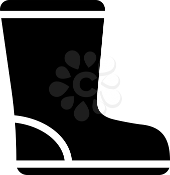 waterproof boot glyph icon vector. waterproof boot sign. isolated contour symbol black illustration