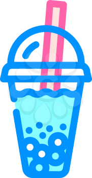 bubble tea color icon vector. bubble tea sign. isolated symbol illustration
