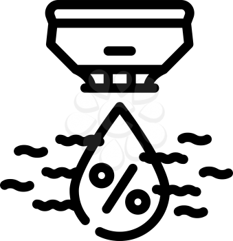 humidity sensor line icon vector. humidity sensor sign. isolated contour symbol black illustration