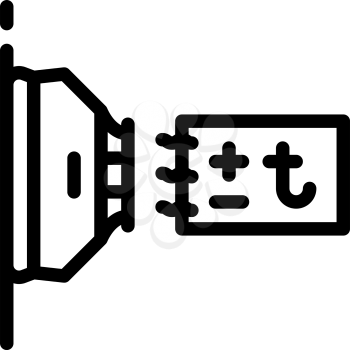 thermal sensor line icon vector. thermal sensor sign. isolated contour symbol black illustration