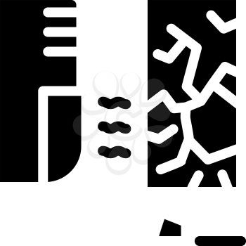 glass break sensor glyph icon vector. glass break sensor sign. isolated contour symbol black illustration