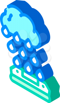 rain sensor isometric icon vector. rain sensor sign. isolated symbol illustration