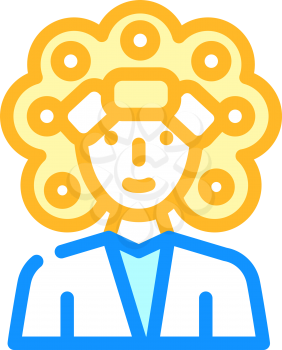 perm hair color icon vector. perm hair sign. isolated symbol illustration
