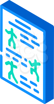 instruction dancer isometric icon vector. instruction dancer sign. isolated symbol illustration